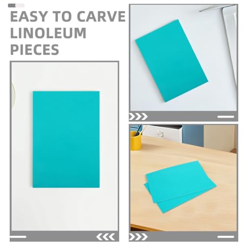 DIYEAH 2pcs Carving Blocks for Printmaking Beginner-Friendly PVC Craft Board Soft Material for Projects Lines for Artists for Stamps and Detailed Designs - size: 21.00X15.00X0.30CM