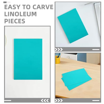 DIYEAH 2pcs Carving Blocks for Printmaking Beginner-Friendly PVC Craft Board Soft Material for Projects Lines for Artists for Stamps and Detailed Designs - size: 21.00X15.00X0.30CM