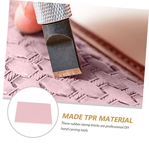ARTIBETTER 5Pcs DIY Rubber Carving Blocks 15x10x0.6cm Soft Rubber Bricks for Hand Carving Crafts and Printmaking