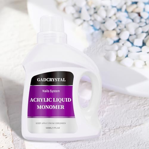 Monomer Acrylic Nail Liquid,Nail Acrylic Liquid 500ml/17fl.oz,Acrylic Liquid for Nails,Acrylic Liquid Monomer,Acrylic Liquid for Acrylic Powder Nails Extension for Nail Art - color: 500ml
