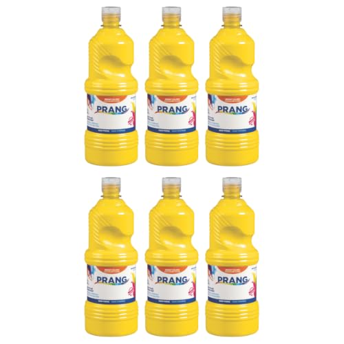 Prang Ready-to-Use Tempera Paint Quart, 32 oz., Yellow, 6 Count - color: Yellow (Pack of 6)