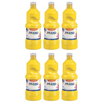 Prang Ready-to-Use Tempera Paint Quart, 32 oz., Yellow, 6 Count - color: Yellow (Pack of 6)