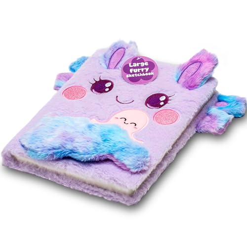 VOTUM Fuzzy Sketch Book: Personalized Artist Sketchbook: Sketching, Drawing and Creative Doodling. Notebook and Sketchbook to Draw and Journal (Axolotl) - color: Purple