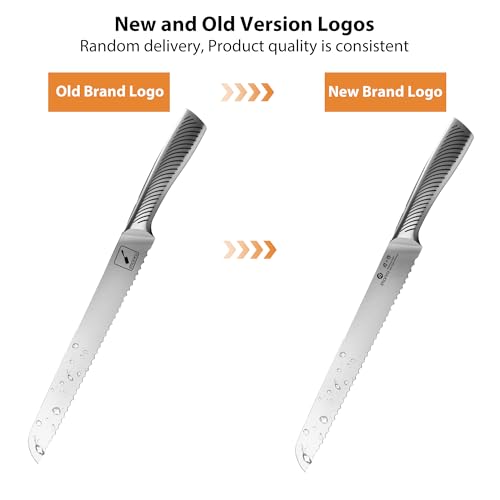 imarku Bread Knife 10 Inch: Japanese High Carbon Stainless Steel Professional Grade Serrated Bread Knife, Razor Sharp Edge Cake Knife for Homemade Bread/Bagels/Cake - color: Classic Silver