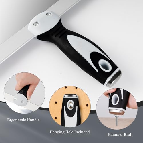 Mister Rui 14" Drywall Taping Knife, Stainless Steel Paint Scraper, Drywall Skimming Blade, Plastering Spatula Tools, Ergonomic Handle for Joint Taping