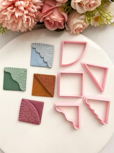 Bookmark Polymer Clay Cutters and Molds Set(5Pcs), Reusable PLA Clay Tools for DIY Jewelry Making, Assorted Shapes for Earrings, Pendants & Crafts