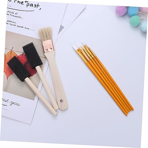 HOMSFOU 25 Pcs Wooden Painting Brush Student Painting Supplies Painting Supplies Painting Supplies