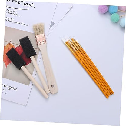 HOMSFOU 25 Pcs Wooden Painting Brush Student Painting Supplies Painting Supplies Painting Supplies