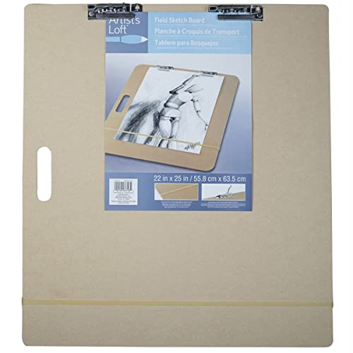 Artist's Loft Field Sketch Board - Drawing Board with Sturdy Clip and Rubber Band, Portable Clipboard for Drafting and Drawing - 1 Pack