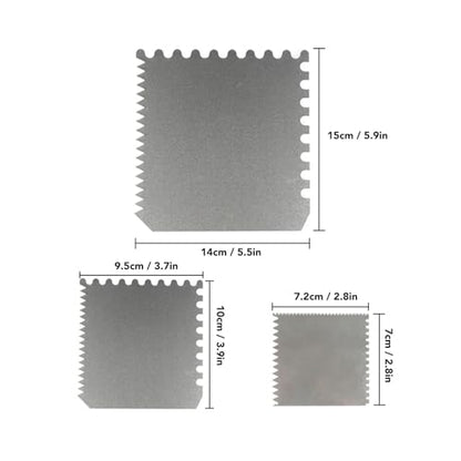 3 Pieces Serrated Clay Scrapers Multipurpose Stainless Steel Rib Scraper Tool for Pottery Sculpture Modeling Texturing Artists and Enthusiasts