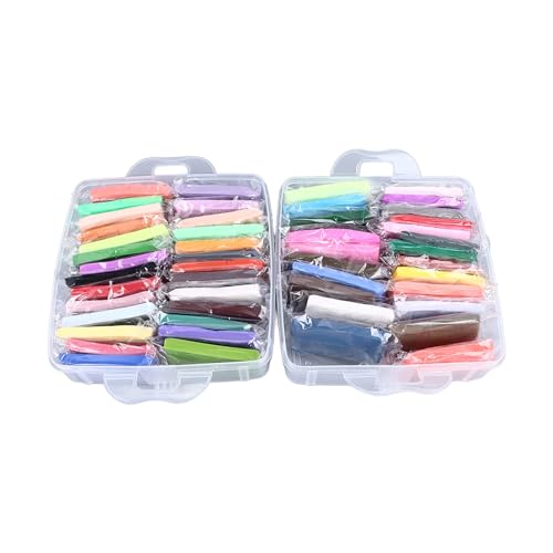Yosoo 50 Colors Air Dry Clay Kit with 5 Sculpting Tools Soft Lightweight Polymer Clay for Kids Ages 3+ Classroom and Home Gifts