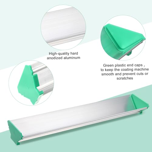 Threlaco 2 Pcs 16'' Dual Edge Aluminum Emulsion Scoop Coater 13.8" Screen Printing Squeegee Emulsion Scoop Art Squeegee for Silk Screen Printing Coating Tool