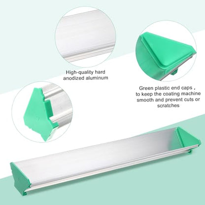 Threlaco 2 Pcs 16'' Dual Edge Aluminum Emulsion Scoop Coater 13.8" Screen Printing Squeegee Emulsion Scoop Art Squeegee for Silk Screen Printing Coating Tool
