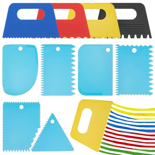 10 PCS Plastic Textured Art Supplies Kit, Colorful Scraper Tools, Clay Scraper Set, Paint Scrapers for Drawing Artists, Acrylic Painting, DIY Crafts,Learning Knife Pottery (Multicolor) - color: Multicolor