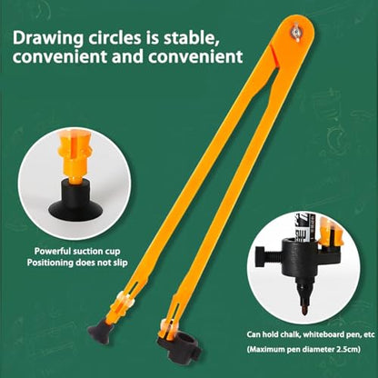 Magnetic Geometry Tool, School Supplies Protractor Compass Set, Teacher Board Protractor Multi Purpose Kit, Math Tool Teaching Aidsprotractor Set, 5 Pcs - style: FIve-piece set