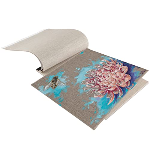 Senso Clear Primed Linen Canvas Pads - 11x14- Clear Primed Heavyweight Linen Sheets Travel-Friendly Canvas Paper for Acrylic Oil Painting Mixed Media Sketching Drawing - size: 11"x14"