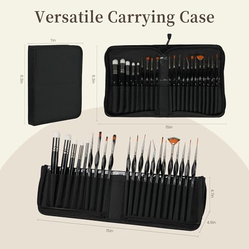 21pcs Paint Brush Set,Acrylic Paint Brushes, Paint Brushes with Dry, Angled Spot, Liner, Flat, Round, Acrylic Brush for Watercolor， Acrylic Canvas Paintings, Face Painting, Body Painting - size: 21pcs
