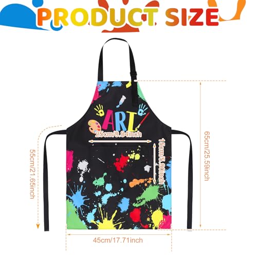Artist Apron for Kids, Waterproof Painting Artist Apron with Pockets, Artist Costume for Kids, Artist Painter Lover Gifts for Boys and Girls Art Student, Artist, Painter