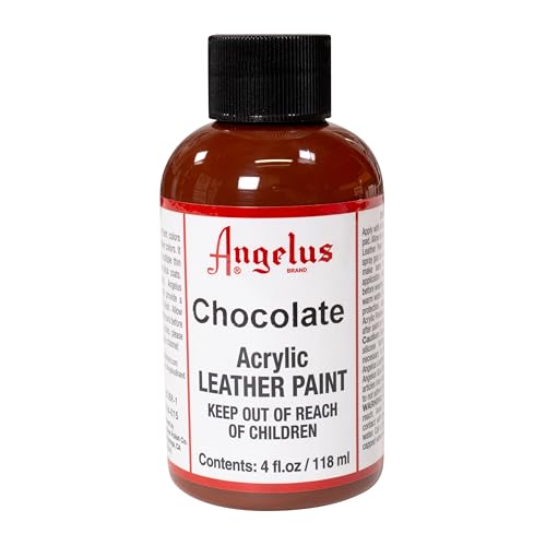 Angelus Acrylic Leather Paint, 4 Fl Oz (Pack of 1), Chocolate - color: Chocolate, size: 4 Fl Oz (Pack of 1)