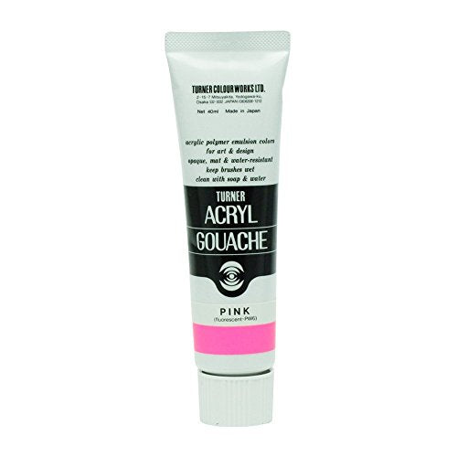 Turner Colour Works Acryl Gouache Artist Acrylic Paint - Single 40 ml Tube - Pink - color: Pink, style: 40ml