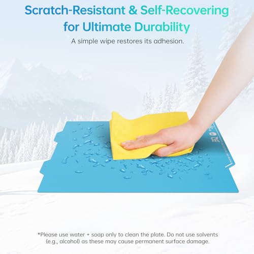 BIQU Cryogrip Pro Frostbite for Bambu-Lab A1 Mini 3D Printer Cold Build Plate 184x184MM Double Sided Strong Adhesion Spring Steel Sheet Room Temperature Print Upgrade Removable Heated Bed Cover - style: Frostbite(A1 Mini)