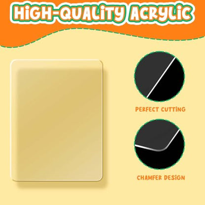 Acrylic Clay Roller and Acrylic Sheet for Polymer Clay Rolling Pin with Clear Board Round Tube Roller Rolling Clay Bar Clear Art Craft Sheet DIY Rolling Tools