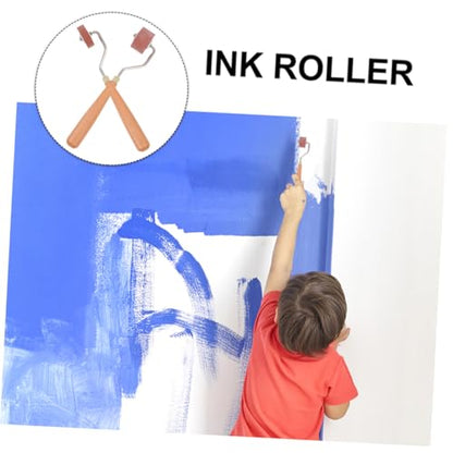 DOITOOL 2pcs Printmaking Rubber Roller Set for Ink Lightweight Inking Tool for Art Prints Stamping and Block Printing Suitable for Watercolor and Acrylic