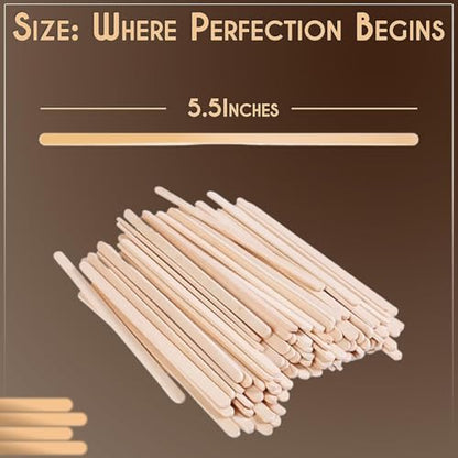 Perfect Stix Premium Wooden Coffee Stirrer Sticks, Thick Birch Wood 5000 Count, 5.5" Inches. Eco-Friendly Wooden Stirrers (5.5Inches / 5000PC) - size: Pack of 5,000ct