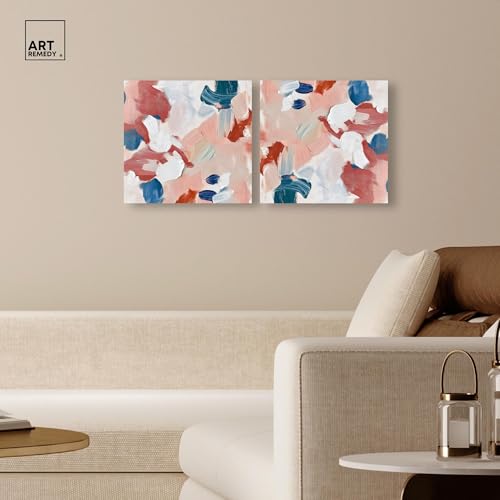 Art Remedy Pastel Hue Abstract Canvas, 16" x 16", Gallery Wrapped, Emotional Expression Colors I Set - color: Gallery Wrapped, size: 16" x 16"