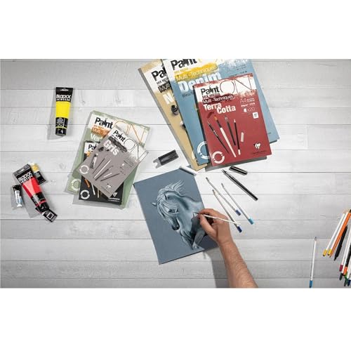 Clairefontaine Paint'ON Grey Paper Pad, 250 g, A3, 30 Sheets - color: Grey, size: A3