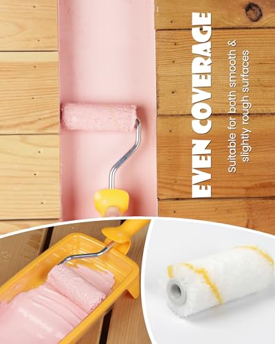 Voomey Paint Roller Kit, 2 Inch Microfiber Paint Roller Covers 12 Pack, Small Paint Rollers with Tray and Roller Frame for Touch Up Painting Wall, Door, Cabinet - size: 2 Inch Mini Microfiber Paint Roller Kit 12 Pack