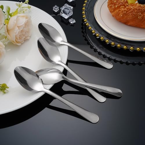 36 PCS Dinner Spoons Set - Windsor Stainless Steel Dinner Spoon 7.1 Inch with Dishwasher Safe Dessert Spoons,Metal Dessert Spoon, Silverware for Home,Kitchen or Restaurant - size: 36-piece Dinner Spoon