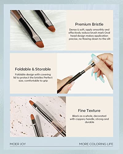 Modelones Nail Art Brush Cleaner & Restorer for Nail Polish/Extension Gel/Solid Builder Gel/Dip Powder/Acrylic with nail art brush Manicure Kits DIY Salon at Home - 80ml, W/Pro Brush - color: A8a-Brush Cleaner with Brush