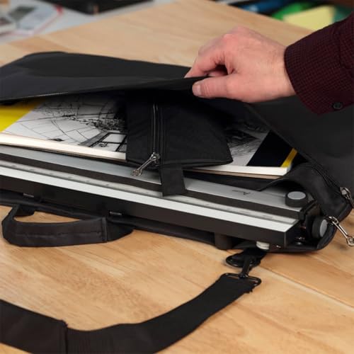 Acurit PXB 24” x 36” Drawing Board & Travel Bag for Artists & Designers - Portable Workspace for Drawing, Sketching, Drafting, Painting - Fixed Angled Laminated Surface w/Ruler & Parallel Motion Bar - size: 24x36"
