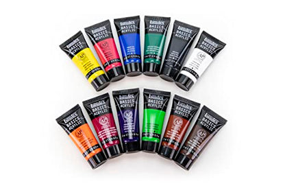 Liquitex BASICS Acrylic Paint Set, 12 x 22ml (0.74-oz) Tube Paint Set - style: 12 x 22ml (0.74-oz)