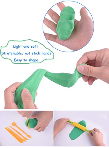 Ecurfu Air Dry Clay 36 Colors, DIY Modeling Clay with Tools, Toy Gifts for Kids - size: 36 Pcs