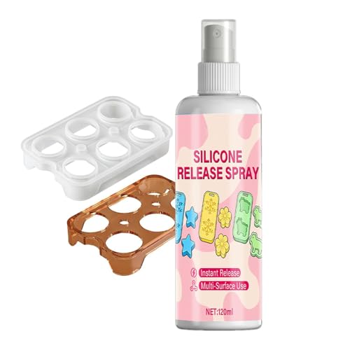 Mold Release Spray, Non Stick Performance, 120ml, Epoxy Resin Release Agent Spray, Candle Soap Mold Rélease S-Pray, Gentle Formula, for Epoxy, Candle, Soap, Plaster, and Concrete Casting Projects