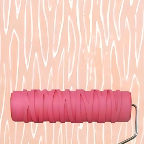 7"DIY Patterned Paint Roller | Decorative Art Texture Roller | Embossing Texture Rubber Roller Painting Supplies | Pattern Art Texture Tools for Household Wall Painting (BK040R) - style: BK040R