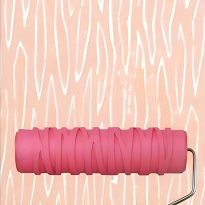 7"DIY Patterned Paint Roller | Decorative Art Texture Roller | Embossing Texture Rubber Roller Painting Supplies | Pattern Art Texture Tools for Household Wall Painting (BK040R) - style: BK040R