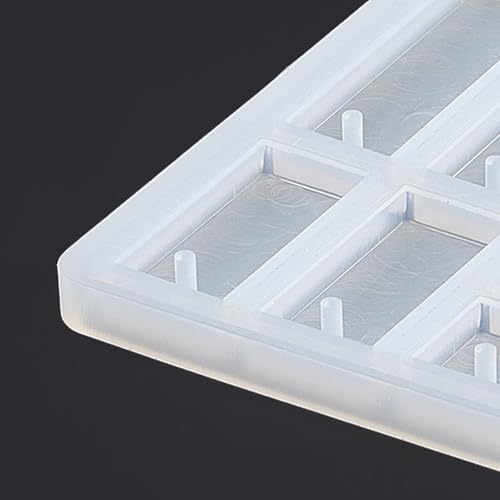 1PC Rectangle & Square Pendant Silicone Molds Resin Epoxy Casting Molds for Earring Necklace Keychain Charms Pendants Jewelry Making DIY Gem Cabochon Craft Supplies White 78x70x5.7mm - color: White-11