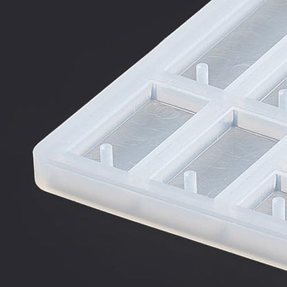 1PC Rectangle & Square Pendant Silicone Molds Resin Epoxy Casting Molds for Earring Necklace Keychain Charms Pendants Jewelry Making DIY Gem Cabochon Craft Supplies White 78x70x5.7mm - color: White-11