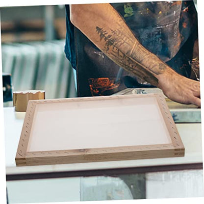 GLSTOY 1set Screen Printing Scraper Ink Squeegee for Easy Application for Crafting and Includes Frame and Mesh