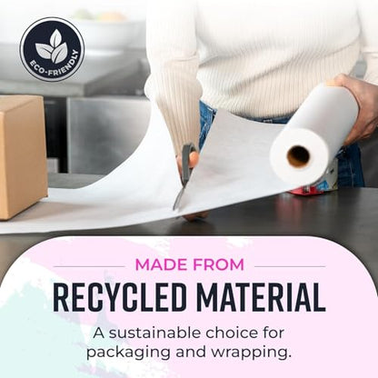 Bryco Goods 48" x 1200" (100') White Kraft Paper Roll - Made in USA - Craft Paper for Bulletin Board Art Table Covering Drawing Gift Wrapping Bouquet Packing Parcel 80GSM - color: White, size: 48" x 100'