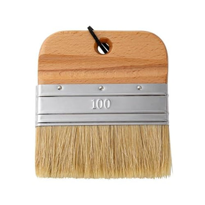 4 Inch Flat Paddle Paint Brush, Paint Brush with Short Wooden Handle, Natural Bristle Brush, Wide Paintbrush for Stains, Varnishes, Wall Painting, Furniture Refinishing & DIY Craft Projects - size: 4 Inch Paddle Paint Brush