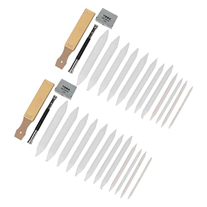 2 Sets Blending Stumps and Tortillions Set, Blending Stumps Tortillions Paper Art Blenders for Student Artist Charcoal Sketch Drawing Tools Drawing Art Kneaded Eraser for Student