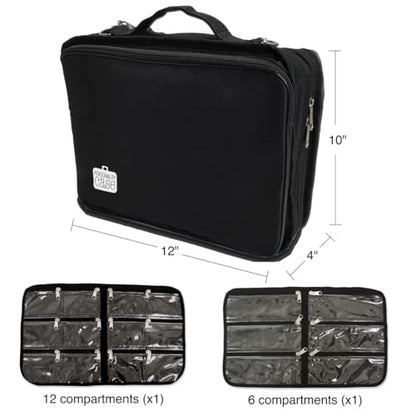 The Beadsmith Crafter’s Tote – Personality Case – 12 x 10 Inches, Carrying Case with Shoulder Strap, Removable Zippered Pocket Pages, Ideal Storage for Arts & Crafts, Travel, Toiletries and Makeup