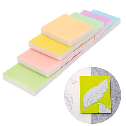 Rubber Stamp Carving Blocks, 10pcs Double Layer with Bright Full Colors, DIY Stamp Making Kit, Handcraft Stamps for Carv
