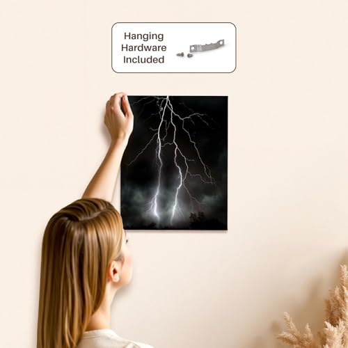 3dRose Photograph of a lightning strike during a thunderstorm. Museum Grade Canvas Wrap 11x14 - size: 11"L x 14"W