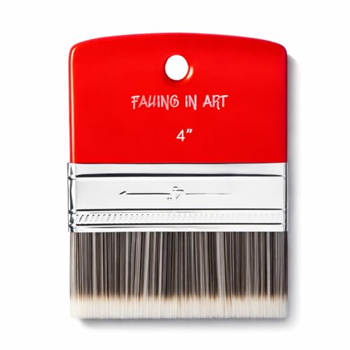 Falling in Art Flat Paddle Paint Brush, Scale Brush for Oil and Acrylic Paints,4 Inch - color: Flat, size: 4''