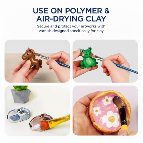 Bluebird Signature Air Dry Clay Glaze - Air Dry and Polymer Clay Varnish, Prevents Cracking and Scratches (135.2 Fl Oz) - size: 135.2 Fl Oz